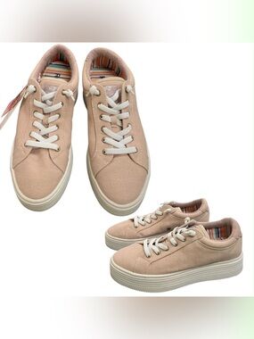 Roxy NWT Blush Pink Canvas Platform Sneakers S10